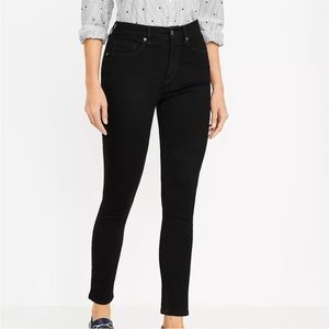 LOFT Highrise The Skinny Black Stretch Jeans 27